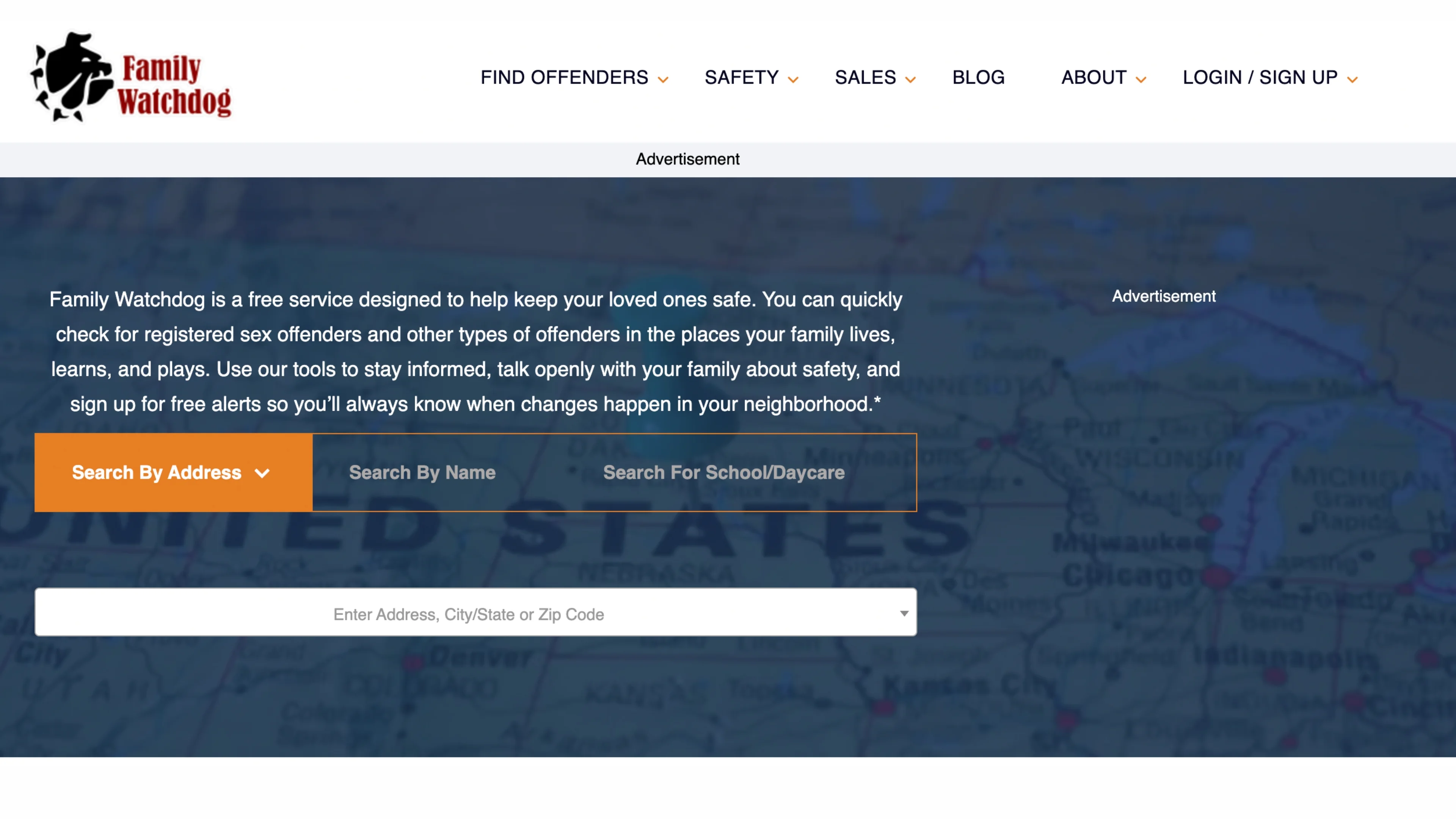 FamilyWatchdog API to check for registered sex offenders