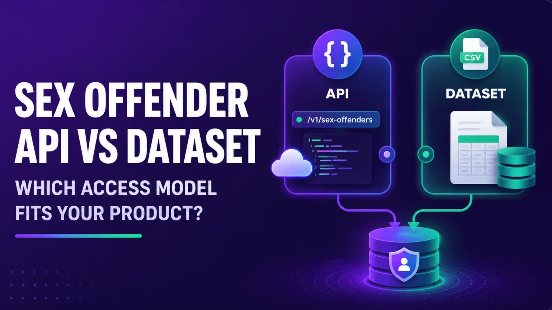Sex offender API vs CSV dataset access model comparison