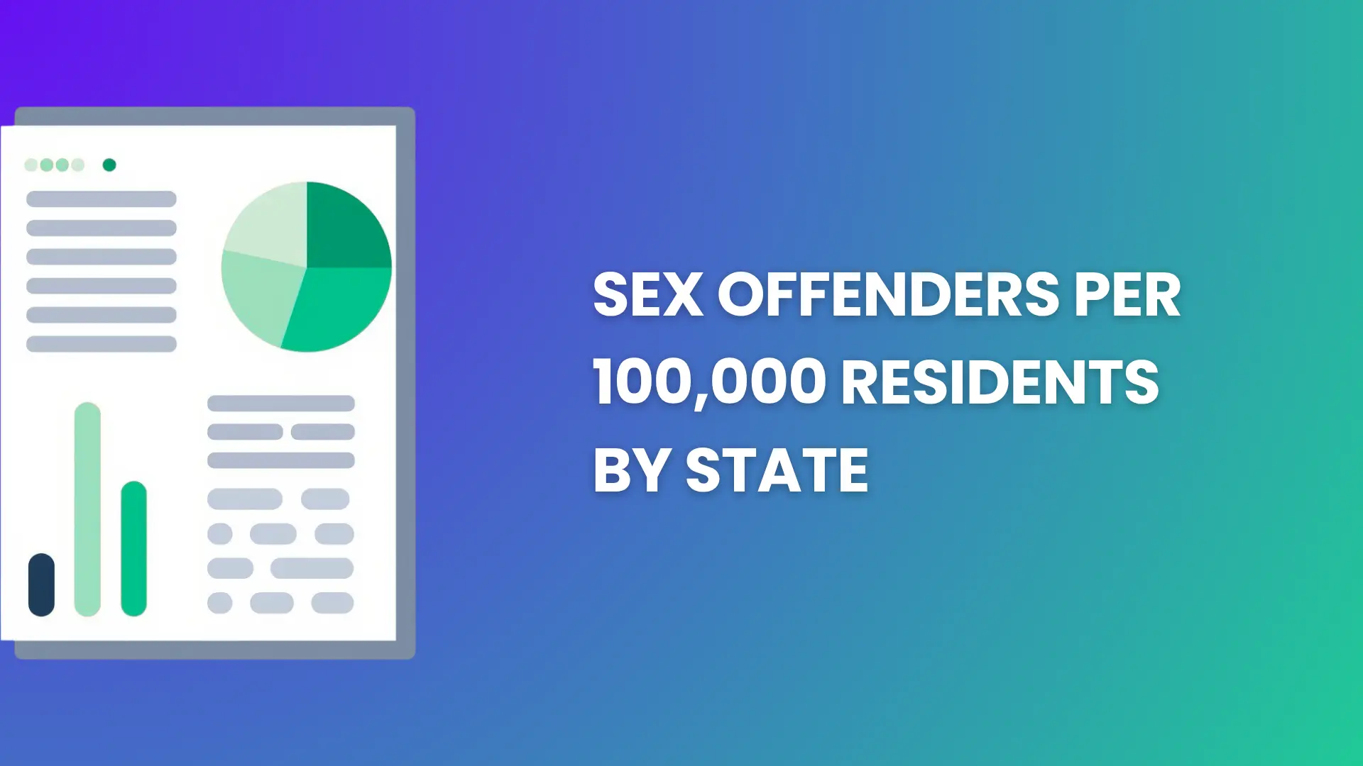 Statistics on sex offenders per population by state