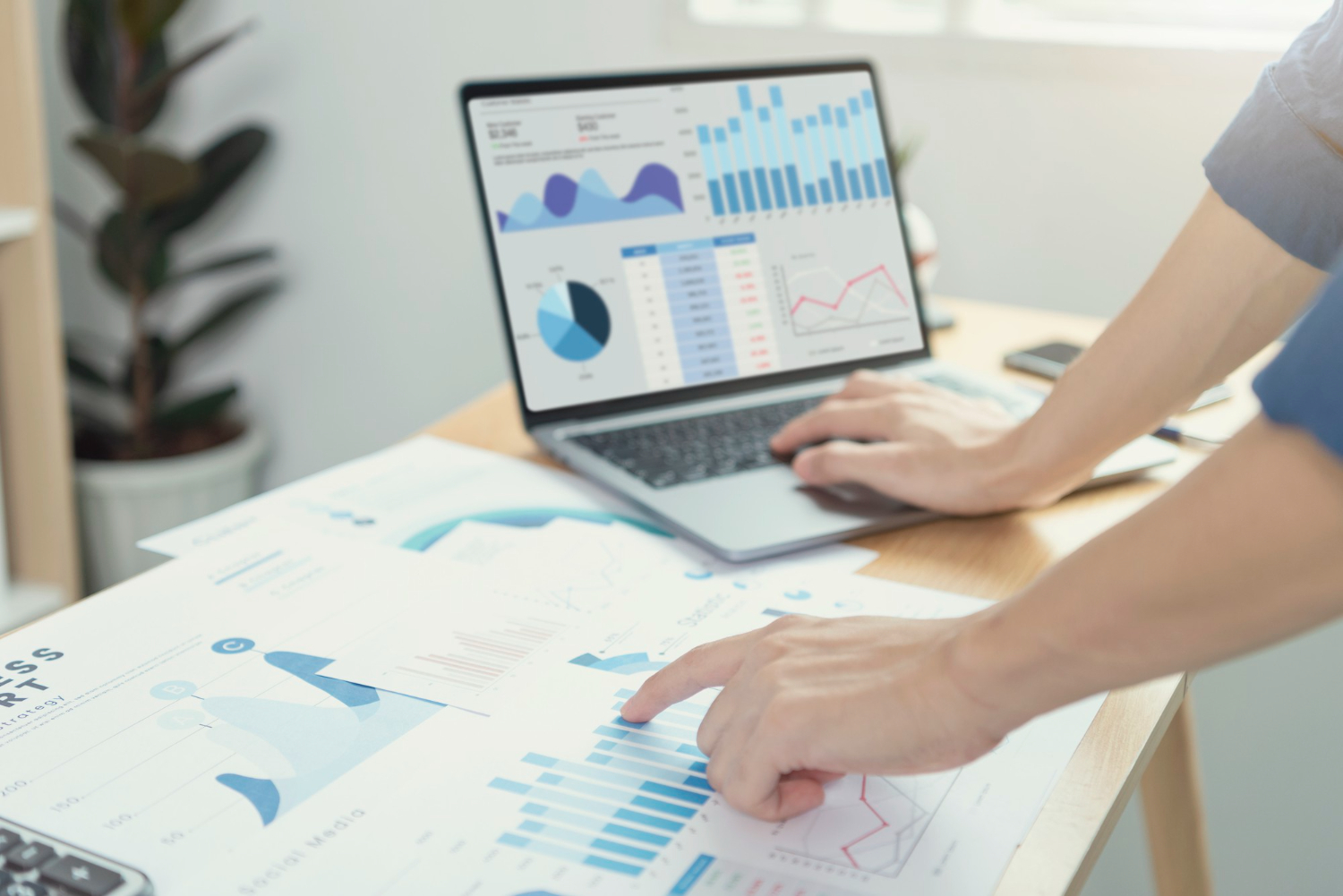 Charts representing eBay data used for market analysis